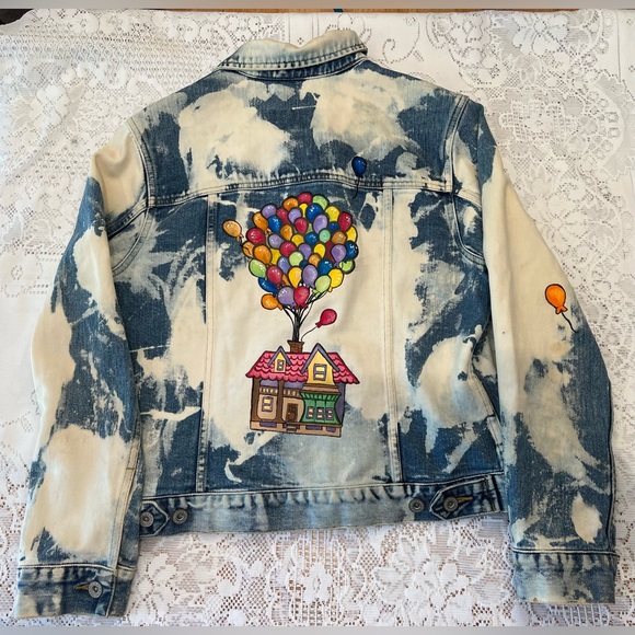 Hand Painted Denim Jacket - Picture 1 of 5